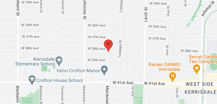 map of 2756 W 38TH AVENUE